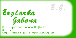 boglarka gabona business card